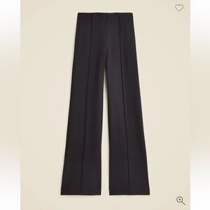 J. Crew Black Wide-leg pant in stretch ponte